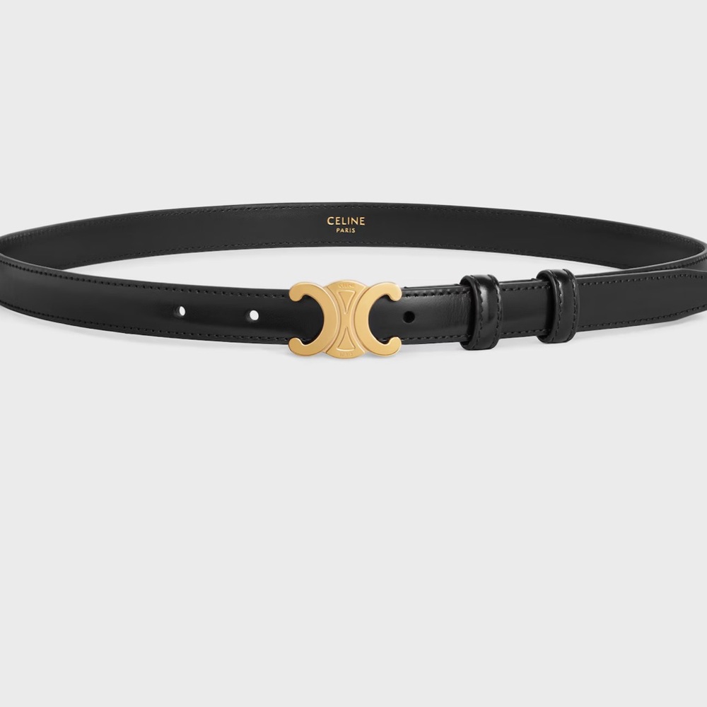 Celine| SMALL 18MM TRIOMPHE BELT IN TAURILLON LEATHER